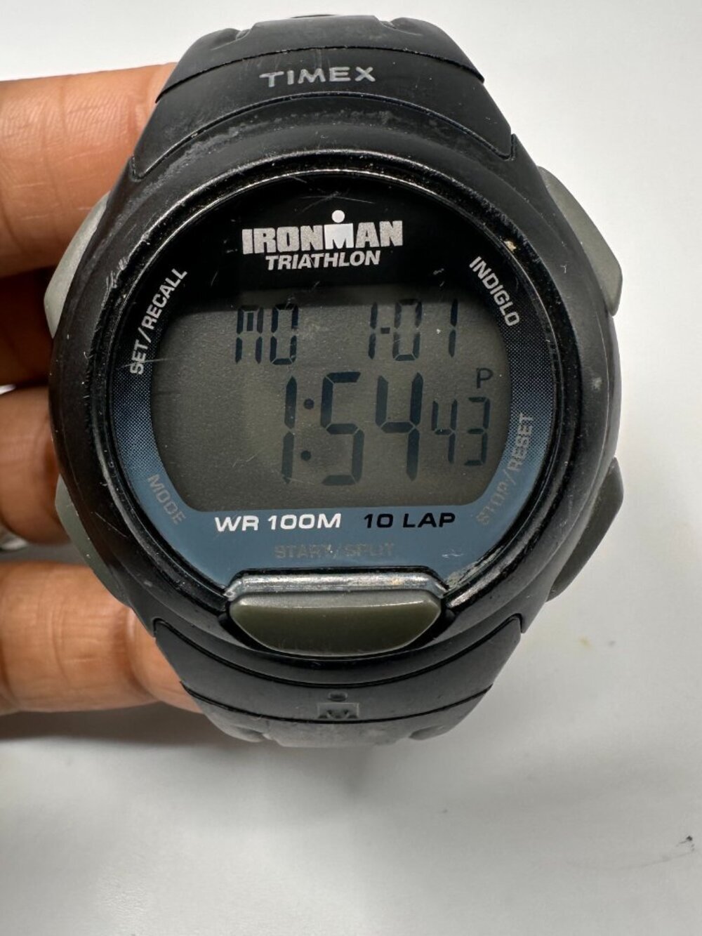 Timex Ironman Essential 10 Digital Watch Men Black Indiglo T5K60 New Battery